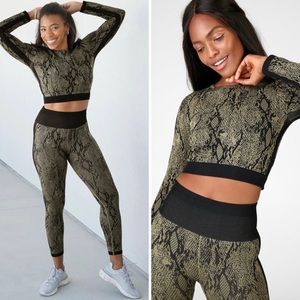 Fabletics Snakeskin Seamless Workout Set